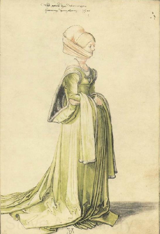 Albrecht Durer A Nuremberg Lady Dressed to go to a Dance Germany oil painting art
